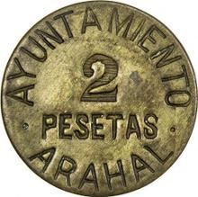2 pesetas Sin fecha (no-date-1939)    "Arahal"