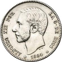 1 peseta 1884  MSM 