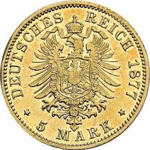 5 marcos 1877 H   "Hessen"