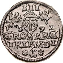 3 Groszy (Trojak) 1592    "Lithuania"
