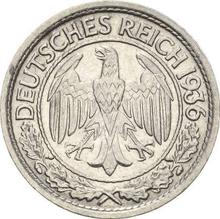 50 Reichspfennigs 1936 J  