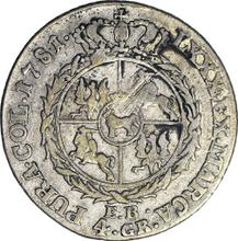 Złotówka (4 groszy) 1781  EB 