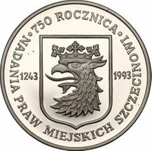200000 złotych 1993 MW   "750 Rocznicę Nadania Praw Miejskich Szczecinowi"