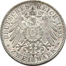 2 марки 1893 F   "Вюртемберг"