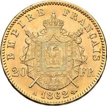 20 francos 1862 A  