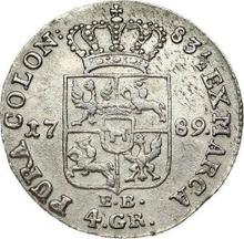 Złotówka (4 groszy) 1789  EB 