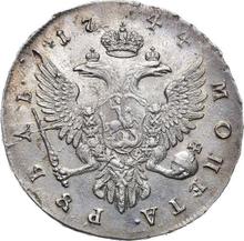 1 rublo 1744 ММД   "Tipo Moscú"