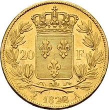 20 francos 1822 A  