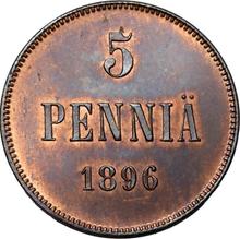 5 Penniä 1896   