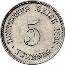 5 fenigów 1891 G  
