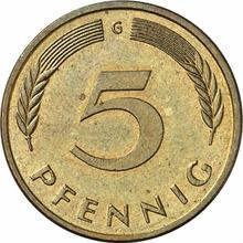 5 fenigów 1990 G  