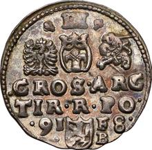 Trojak (3 groszy) 1598  IF B  "Casa de moneda de Bydgoszcz"