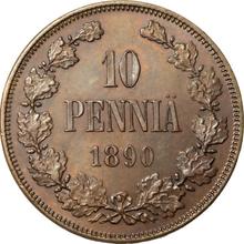 10 Penniä 1890   