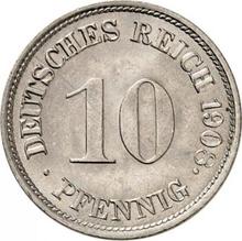 10 пфеннигов 1908 G  