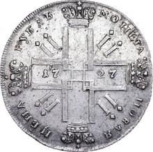 1 rublo 1727    "Monograma en el reverso" (Prueba)