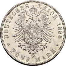 5 Mark 1888 D   "Bayern"