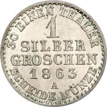 Silber Groschen 1863 A  