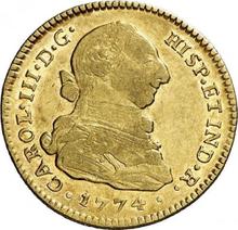 2 escudo 1774 P JS 