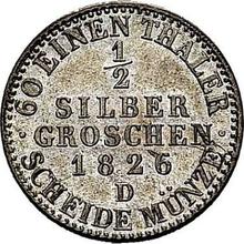 1/2 silbergroschen 1826 D  