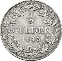 1/2 guldena 1843   