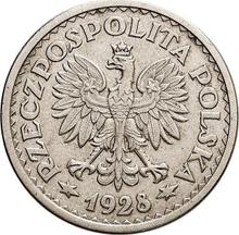 1 Zloty 1928    "Blattkranz" (Probe)