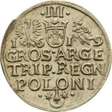 3 Groszy (Trojak) 1619    "Krakow Mint"