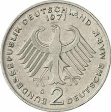 2 марки 1971 G   "Аденауэр"