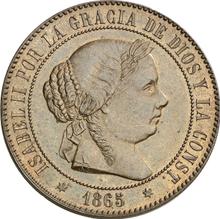 5 centimos de escudo 1865   