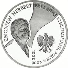10 złotych 2008 MW  KK "10 Rocznica śmierci Zbigniewa Herberta"