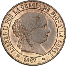 2 1/2 Centimos de Escudo 1867  OM 