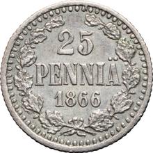 25 Penniä 1866  S 