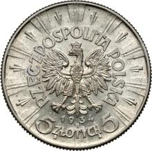 5 Zlotych 1934    "Józef Piłsudski"