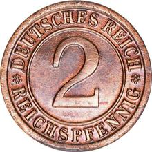 2 Reichspfennigs 1936 F  