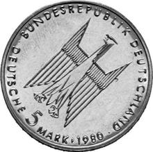 5 марок 1980 F   "Кёльнский собор"