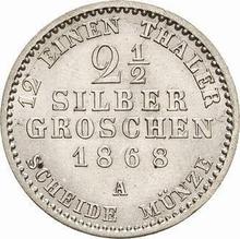 2 1/2 Silber Groschen 1868 A  