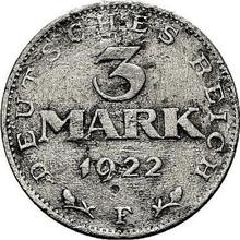 3 marki 1922 F  
