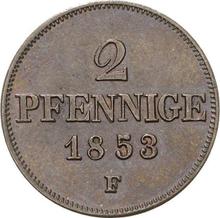 2 пфеннига 1853  F 