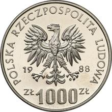 1000 Zlotych 1988 MW  ET "Hedwig I. von Polen" (Probe)