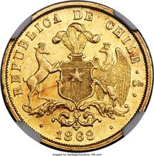 5 Pesos 1868 So  