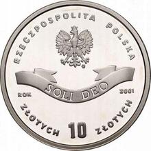 10 złotych 2001 MW  EO "100 Rocznica urodzin Księdza Kardynała Stefana Wyszyńskiego"
