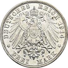 3 marcos 1914 D   "Bavaria"