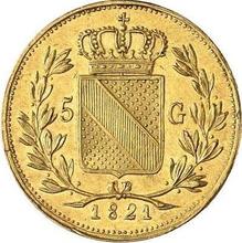5 florines 1821   
