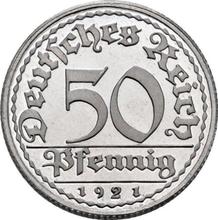 50 пфеннигов 1921 E  