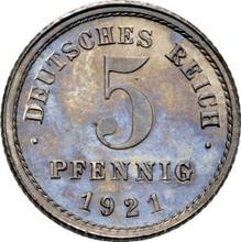5 Pfennig 1921 E  