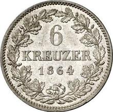 6 Kreuzer 1864   