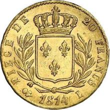 20 francos 1814 L  
