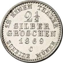 2-1/2 Silber Groschen 1869 C  