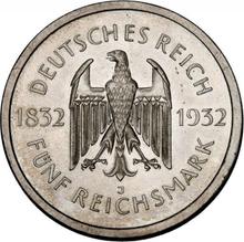 5 Reichsmark 1932 J   "Goethe"