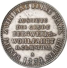 2/3 Taler 1834 A   "Silberbergwerke von Clausthal"