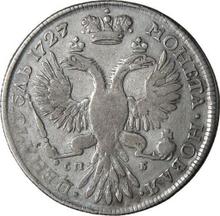 1 rublo 1727 СПБ   "Tipo de San Petersburgo, retrato hacia la derecha"